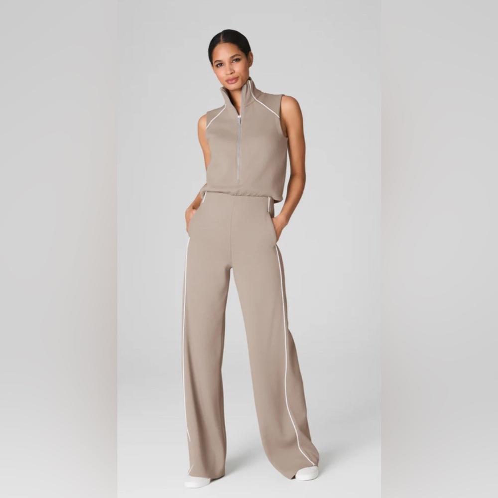 BNWT! SPANX Air Essentials Pique Wide-Leg Jumpsuit - Size L